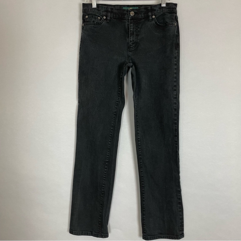 Lauren Ralph Lauren Black Jeans Women's Size 6 Mid Rise Stretch